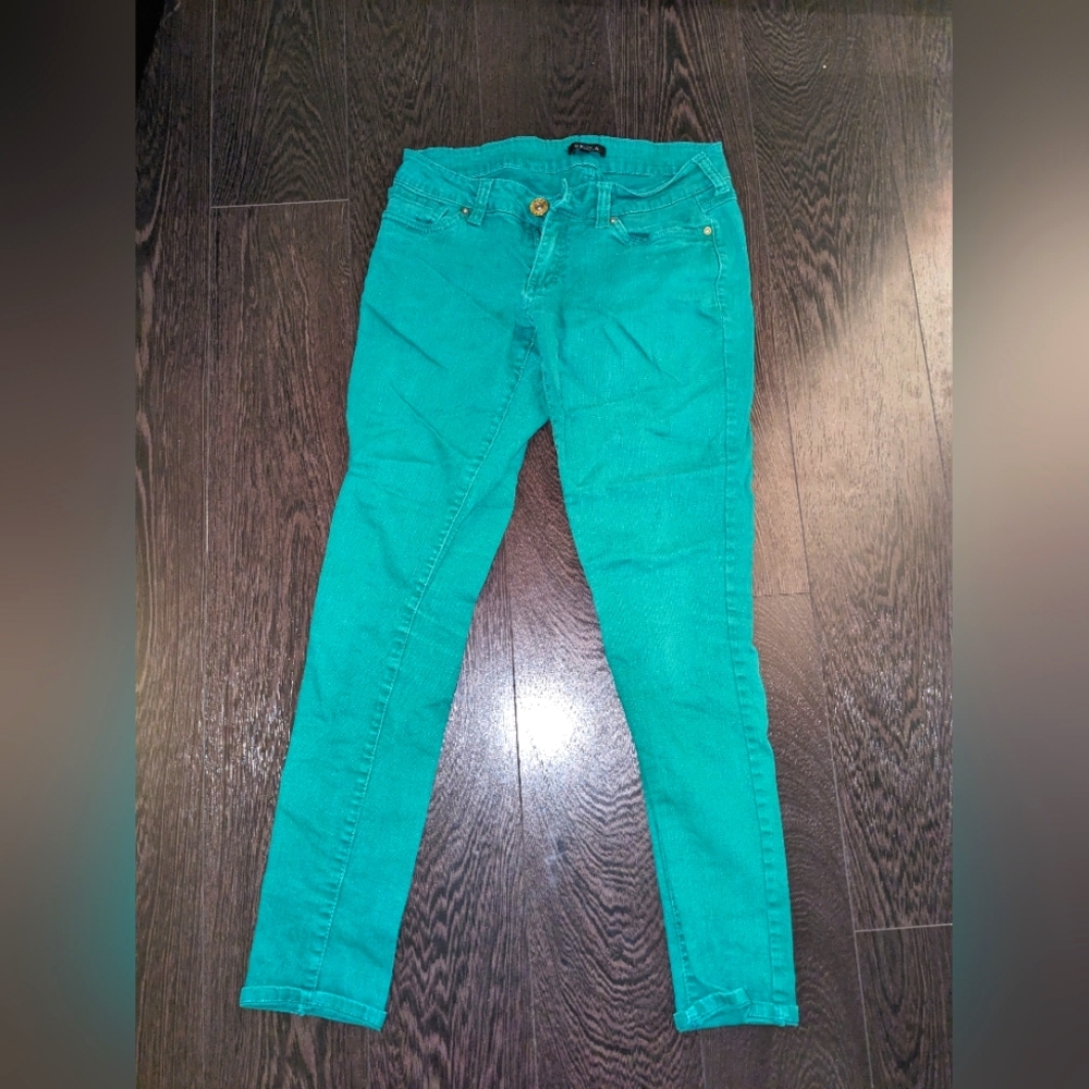 BUNDLE TO SAVE! teal/green skinny jeans